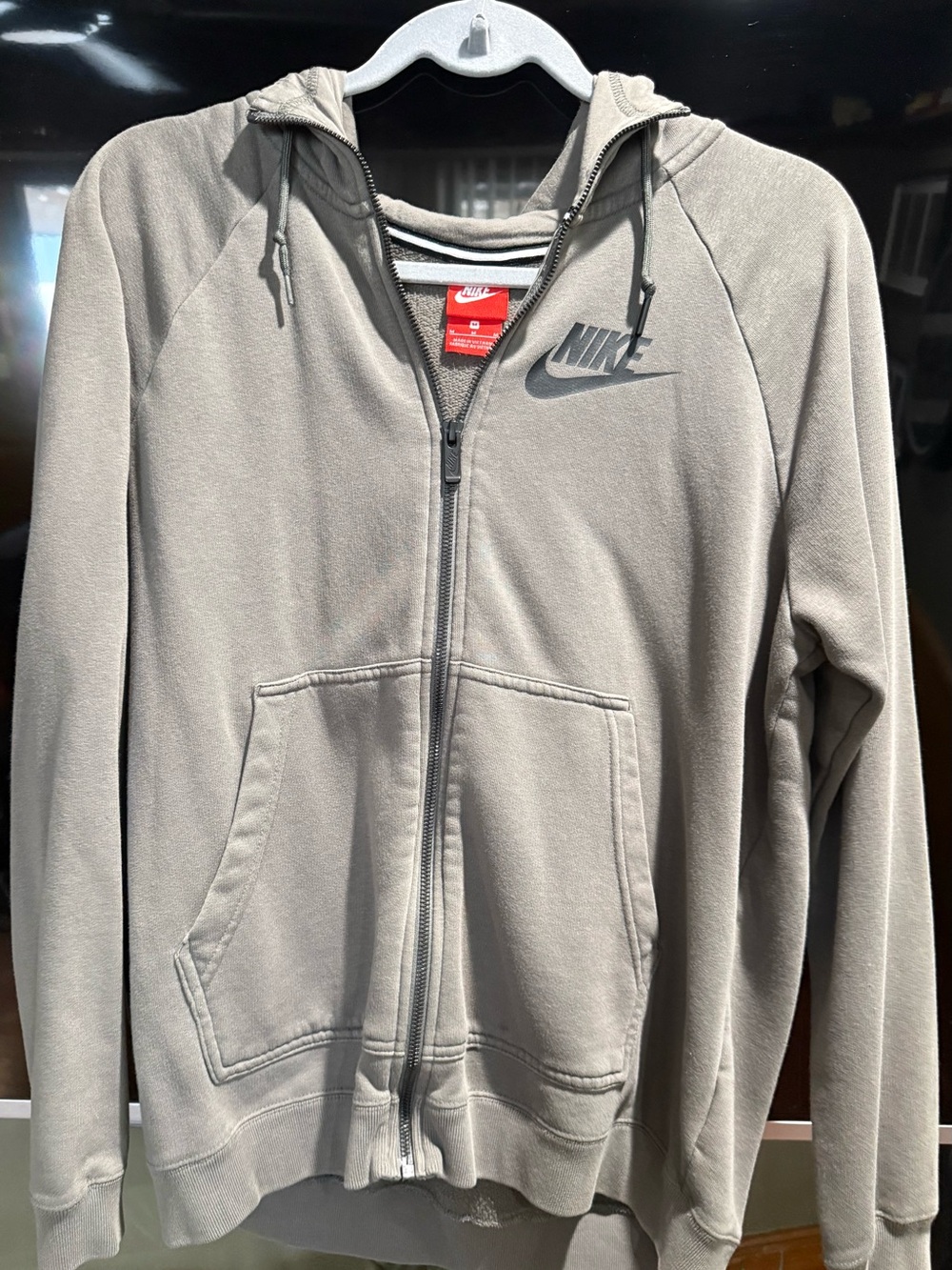 Nike Men's Gray Full-Zip Hoodie Jacket